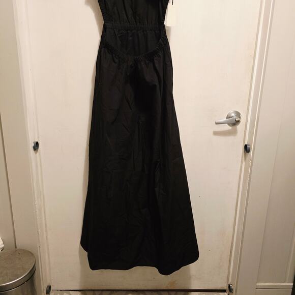 Babaton	Cella Poplin Dress by Aritizia NWT Black, cut out maxi lined size large - Picture 4 of 9